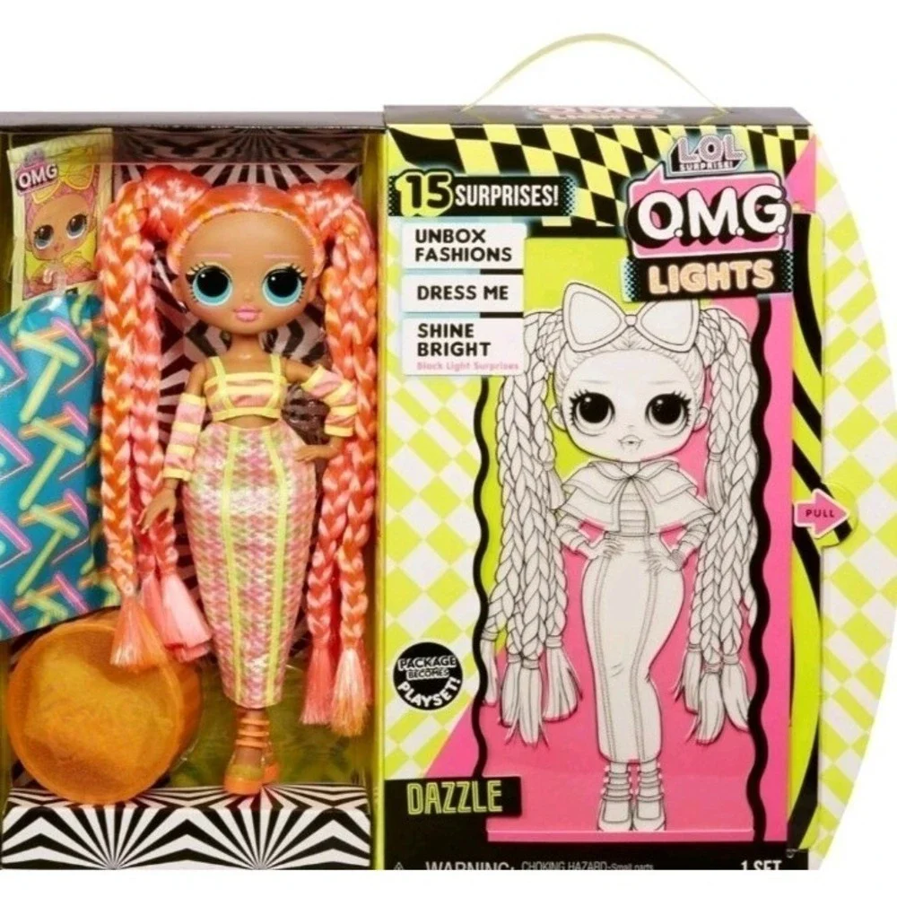 LOL Surprise OMG Lights Dazzle Doll Playset Black Light Fashion 2020 New Toy